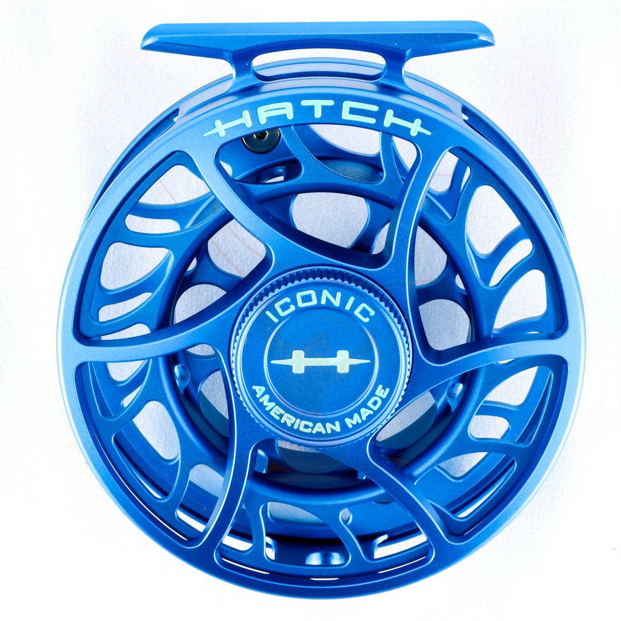 Used fly fishing reel Hatch Custom Iconic 5+ Large Arbor Kaiju Blue - REEL1058