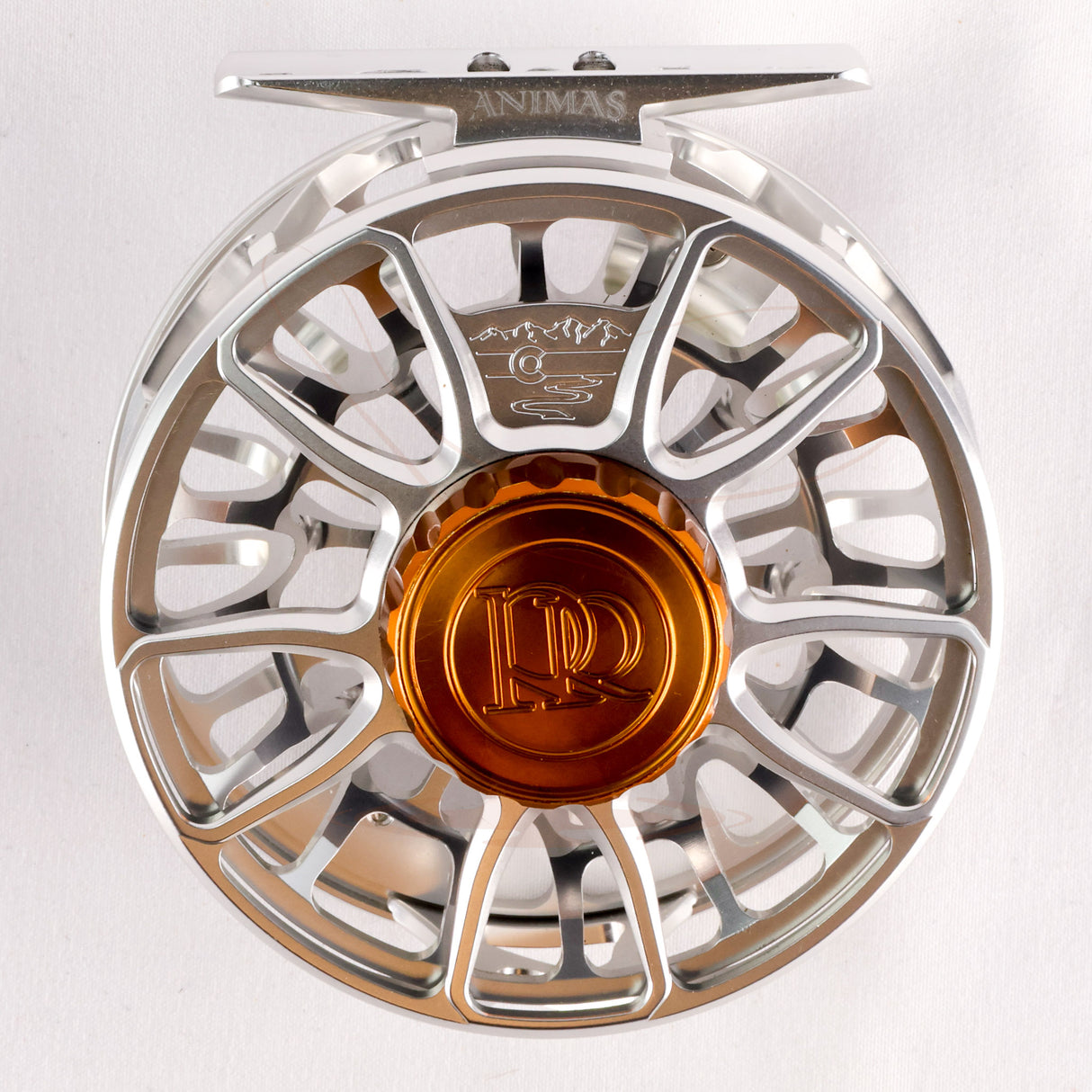 Used Ross Animas 5-6 fly fishing reel in platinum