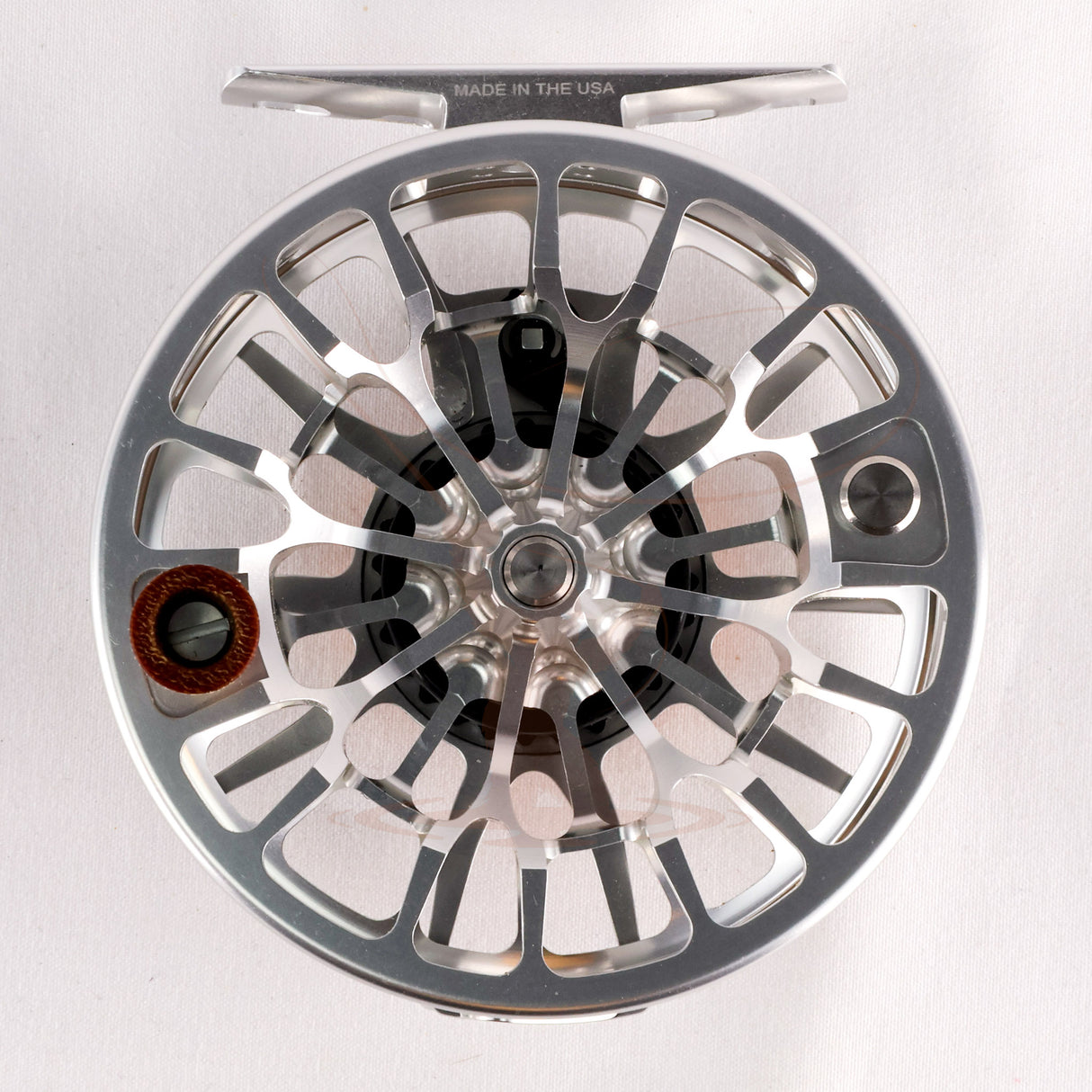 Used Ross Animas 5-6 fly fishing reel in platinum