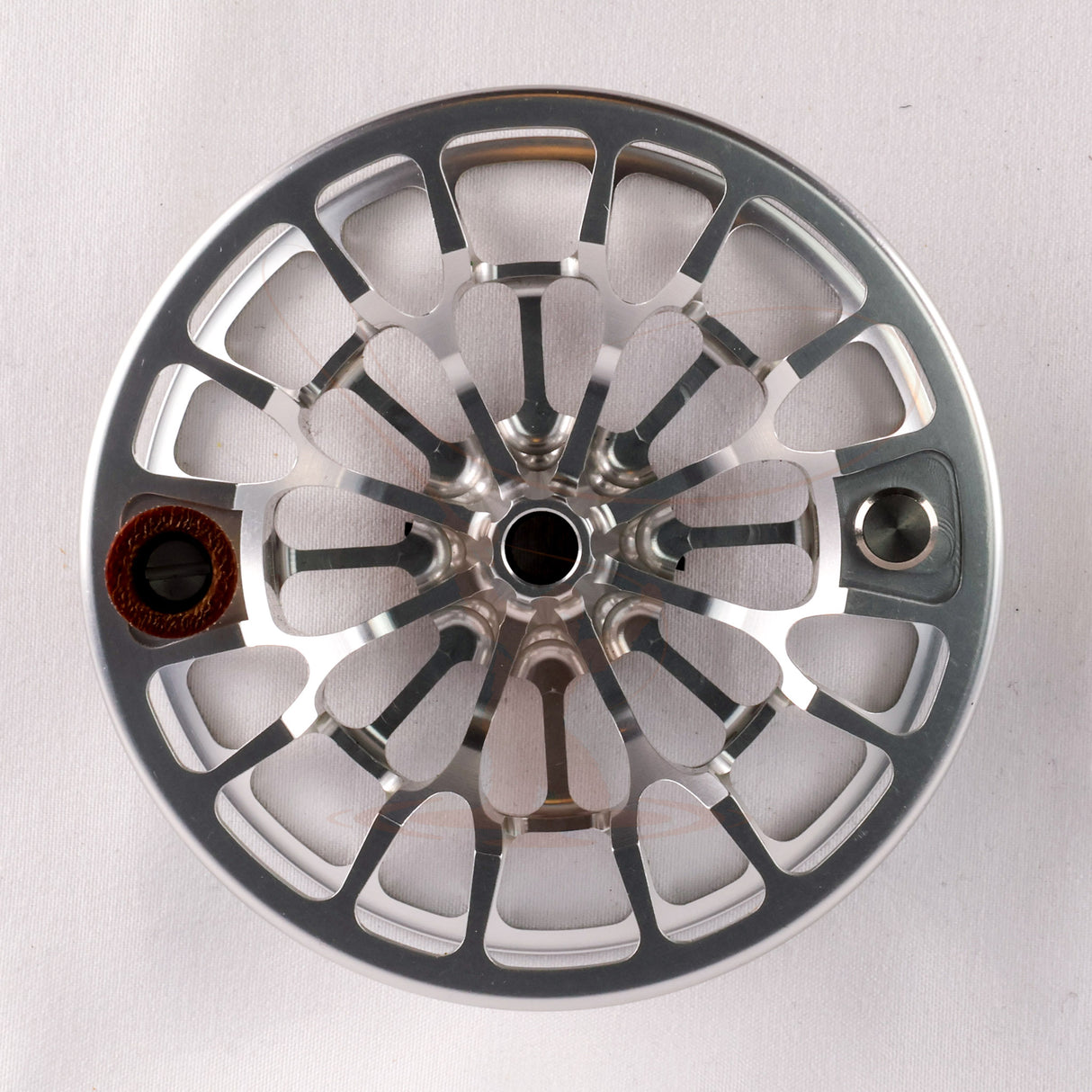 Used Ross Animas 5-6 fly fishing reel in platinum