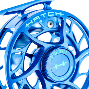 Used fly fishing reel Hatch Custom Iconic 5+ Large Arbor Kaiju Blue - REEL1058