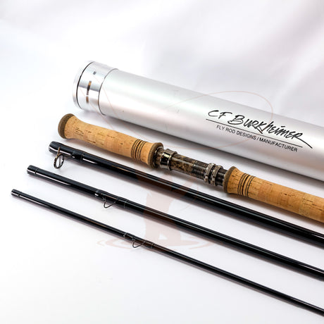 cf burkheimer fly fishing rods 7134-4 Two Handed 4pc 13' 4" 7wt Skating dries in the surface film for Steelhead on the Trinity or N.Umpqua CF Burkheimer Vintage 8' 9"
